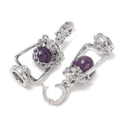 Natural Amethyst Pendants GG-CBA0251-04P-10-1