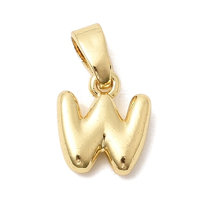 Brass Letter Charms KK-G554-22G-W-1