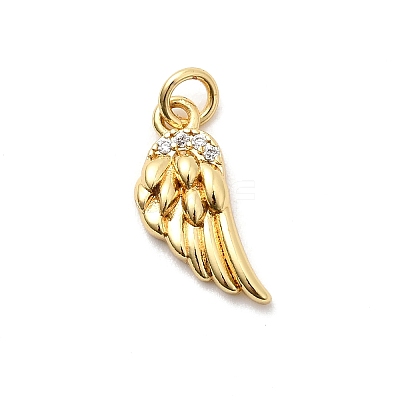 Brass Micro Pave Cubic Zirconia Pendants KK-Z135-07G-1