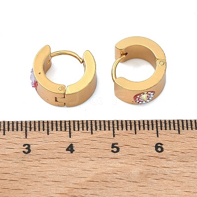 201 Stainless Steel Wide Huggie Hoop Earrings EJEW-D354-14G-1