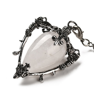 Natural Quartz Crystal Triangle Dowsing Pendulum Pendants G-G022-01AS-08-1