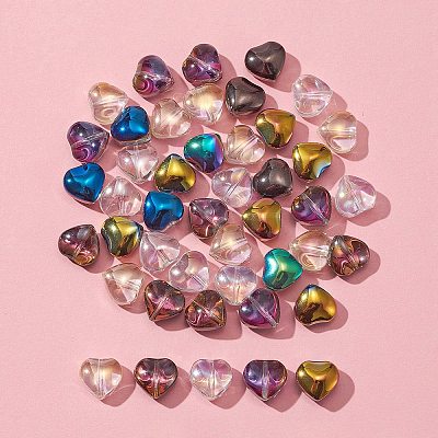 50Pcs 5 Colors Electroplate Glass Beads Strands EGLA-FS0001-30-1