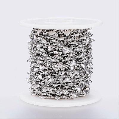 Tarnish Resistant 304 Stainless Steel Bar Link Chains STAS-G038-05P-1