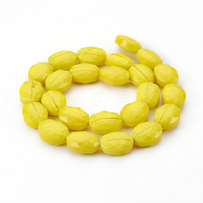 Pearl Luster Plated Glass Bead Strands EGLA-E037-PL01-1