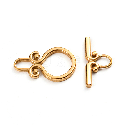 Ion Plating(IP) 304 Stainless Steel Toggle Clasps STAS-D142-03A-G-1