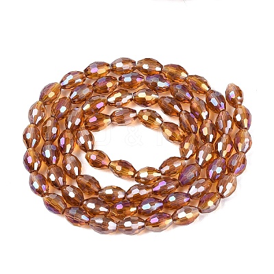 Electroplate Transparent Glass Beads Strands LS-GL-N002-01A-A09-1