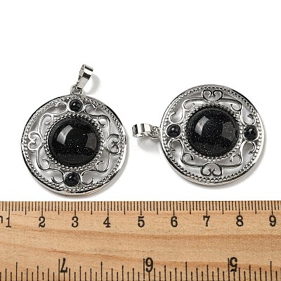 Synthetic Blue Goldstone Pendants G-Q158-03J-1
