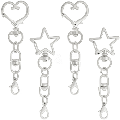 20Pcs 2 Styles Zinc Alloy Swivel Clasps FIND-SP0004-24P-1