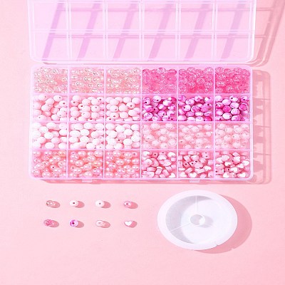 Pink Color Theme DIY Jewerly Making Kit DIY-FS0008-78-1
