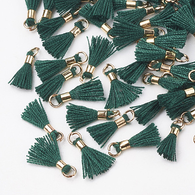 Polycotton(Polyester Cotton) Tassel Pendant Decorations FIND-S275-08G-1