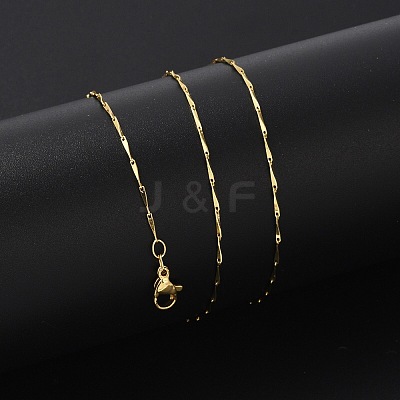 Brass Link Chain Necklaces for Women NJEW-D302-35G-1