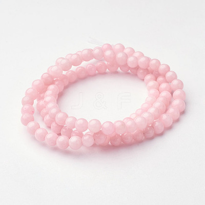 Natural Mashan Jade Round Beads Strands G-D263-4mm-XS02-1