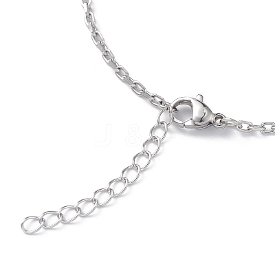 Non-Tarnish 304 Stainless Steel Cable Chain Bracelet for Men Women STAS-B039-04P-1