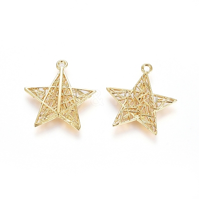Brass Pendants X-KK-G389-14G-1