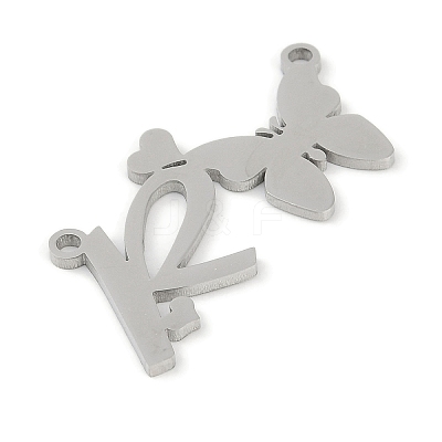 Non-Tarnish 304 Stainless Steel Pendants STAS-L279-002P-R-1
