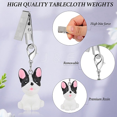 8Pcs Dog Resin Tablecloth Weights HJEW-SW00128-04-1