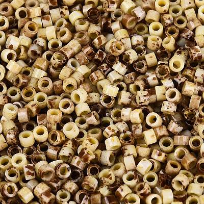 Opaque Picasso Cylinder Glass Beads SEED-Q039-06A-20-1