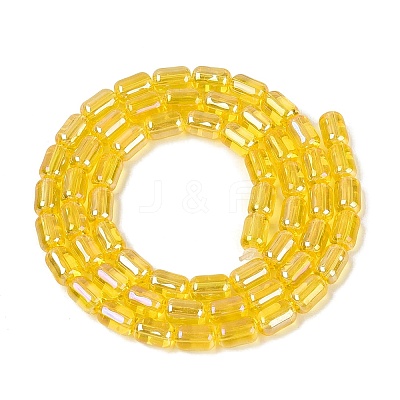 Electroplate Transparent Glass Beads Strands EGLA-Q132-03A-A03-1