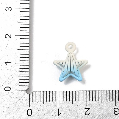 Spray Painted Alloy Pendants PALLOY-S038-05A-1