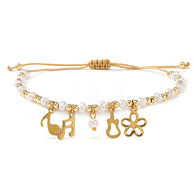 304 Stainless Steel Charm Bracelets BA2405-6-1