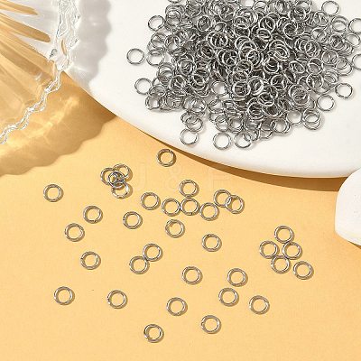 Tarnish Resistant 304 Stainless Steel Open Jump Rings STAS-M008-04B-1