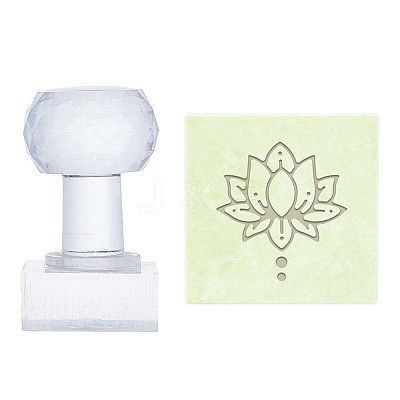 Clear Acrylic Soap Stamps DIY-WH0438-024-1