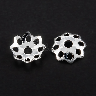 Multi-Petal Brass Bead Caps KK-D063-19S-1