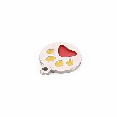 304 Stainless Steel Enamel Charms STAS-Q242-039B-1