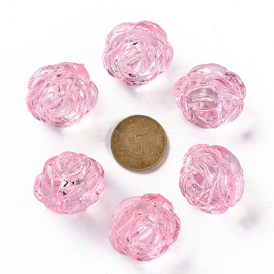 Transparent Acrylic Beads PL305Y-4-1