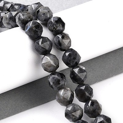Natural Larvikite Beads Strands G-NH0021-A04-01-1
