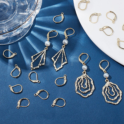 50Pcs 304 Stainless Steel Leverback Earring Findings STAS-BBC0001-44G-1