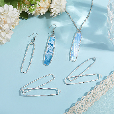 20Pcs Alloy Open Back Bezel Big Pendants FIND-CA0008-87S-1