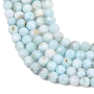 Natural Larimar Beads Strands G-B175-D08-4mm-1