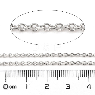 Anti-Tarnish Rhodium Plated 925 Sterling Silver Cable Chains LS-STER-E072-02P-06-1