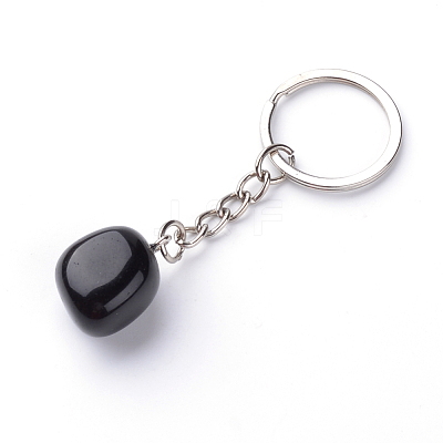 Natural Obsidian Keychain X-G-Q484-D03-1