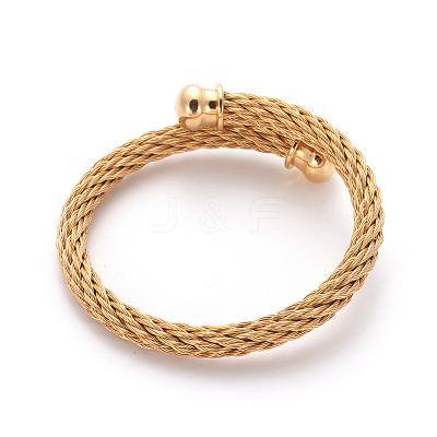 304 Stainless Steel Torque Bangle Sets BJEW-L642-16-1