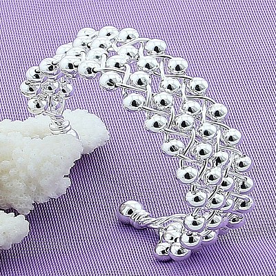 Brass Round Beaded Cuff Bangles for Women FS-WG6E9A6-01-1