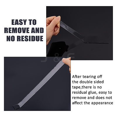 3 Rolls 3 Styles 5M Transparent Acrylic Double Sided Adhesive Tape AJEW-FH0009-05-1
