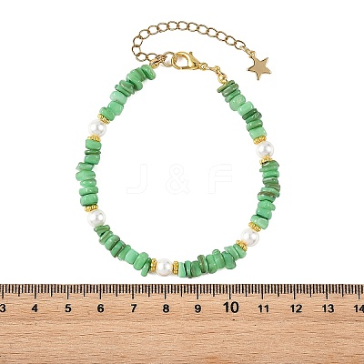 Natural Freshwater Shell Beads & Shell Pearl Beaded Bracelets BJEW-JB14212-1