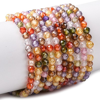 Cubic Zirconia Beads Strands G-G792-47-C-1