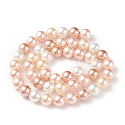 Shell Pearl Bead Strands BSHE-L017-11-1