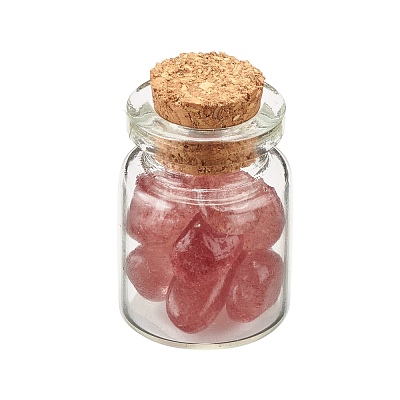Transparent Glass Wishing Bottle Decoration DJEW-A001-01B-10-1