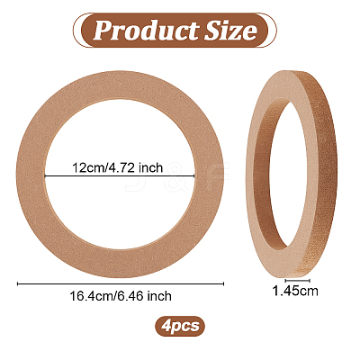 Wooden Spacer Ring for Car Speaker DIY-WH0430-396B-1