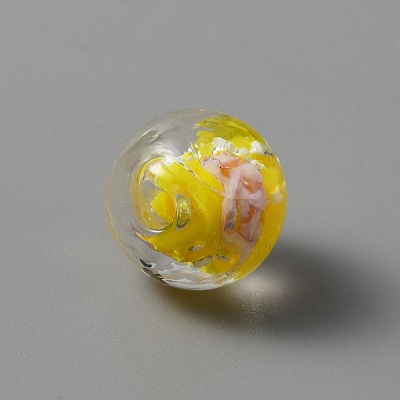 Handmade Silver Foil Glass Lampwork Beads GLAA-WH0036-04C-1
