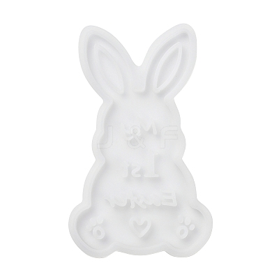 Easter Theme Rabbit with Word Pattern DIY Silicone Table Lamp Molds SIMO-G008-02B-1