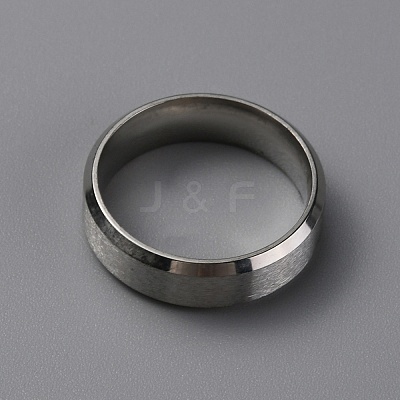 Matte Style 304 Stainless Steel Wide Band Finger Rings for Women Men RJEW-WH0009-14C-P-1