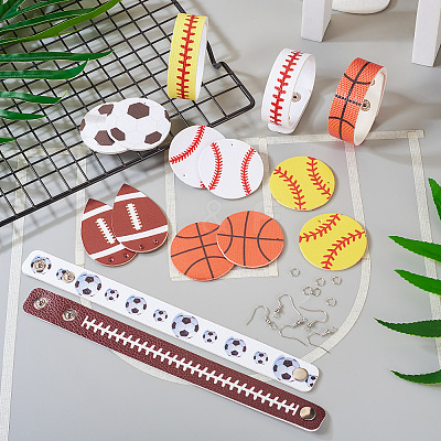 DIY Sport Theme Bracelet Earring Making Kit DIY-TA0005-86-1