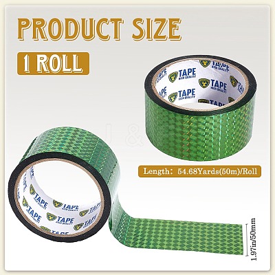 50M Laser Shining Bopp Plastic Scrapbook Decorative Adhesive Tapes AJEW-WH20002-57B-04-1
