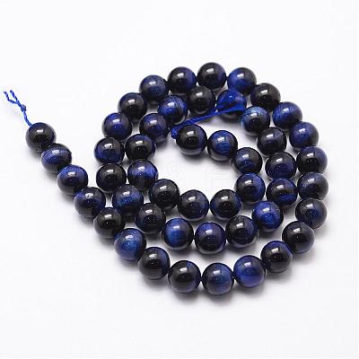 Natural Tiger Eye Bead Strands G-D840-54-6mm-02-1