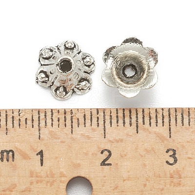 Tibetan Style Alloy Flower Bell Filigree Bead Caps X-TIBEB-O005-02-1